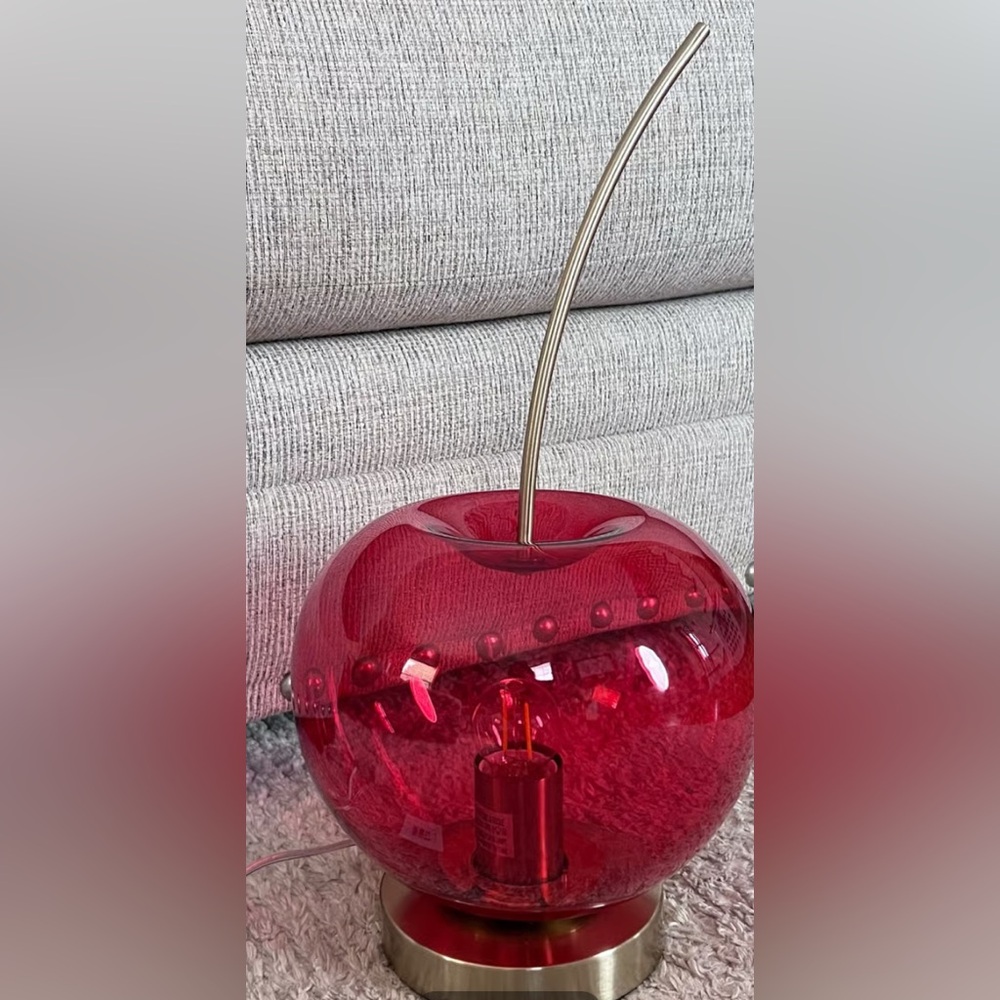Red Glass Cherry Lamp
